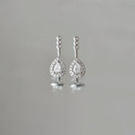 Accessoires de boucles d’oreilles Arc – Diamant de laboratoire - Poire Halo (2 X) diamelys