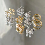 Boucles d'oreiller Mira - Diamant de laboratoire - 0,5 carat (2 X) Halo - Rond - Or blanc 18K diamelys