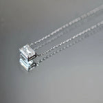 Collier Lune I – Diamant de laboratoire - 1 carat - Émeraude - Or blanc 14K diamelys