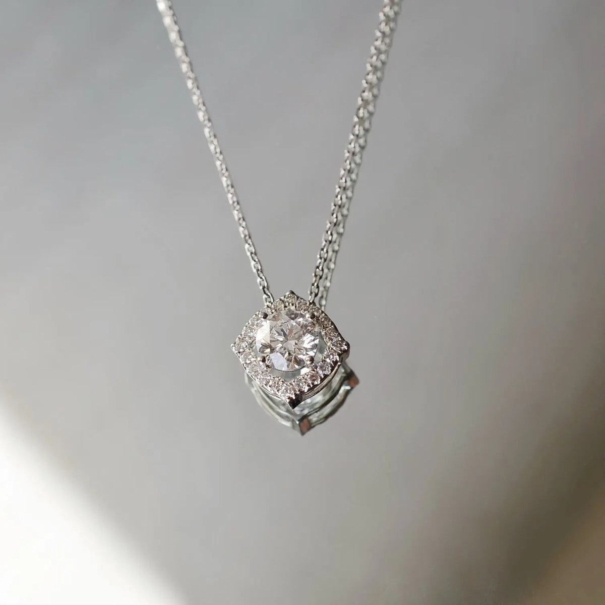 Collier Mira - Diamant de laboratoire - 1 carat - Rond - Or blanc 14K diamelys